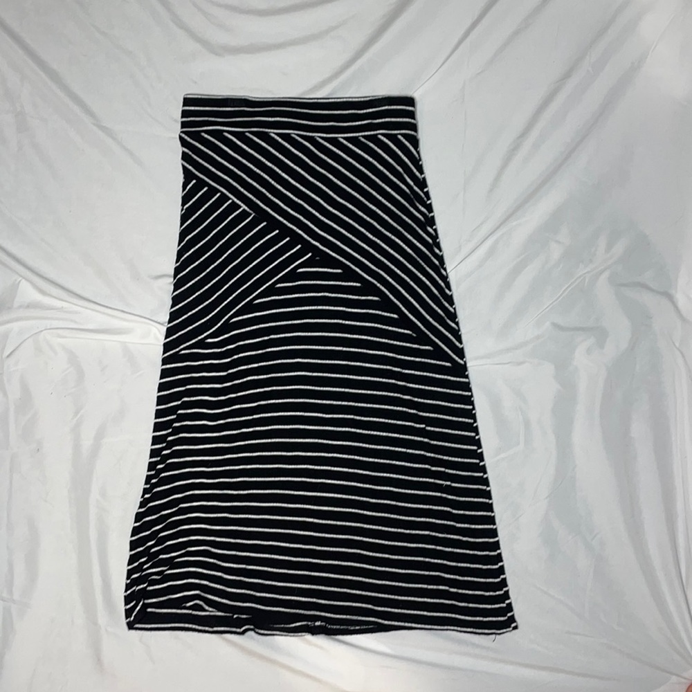 Long Skirt. Joey B. Black and White Striped. Kids Large